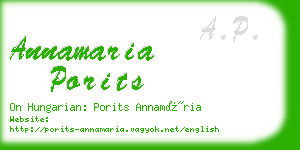 annamaria porits business card
